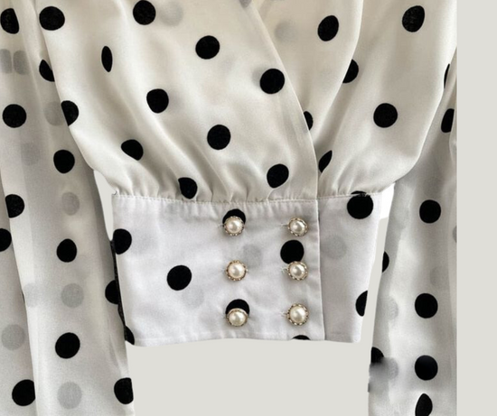 Polka Dot Chiffon Dress