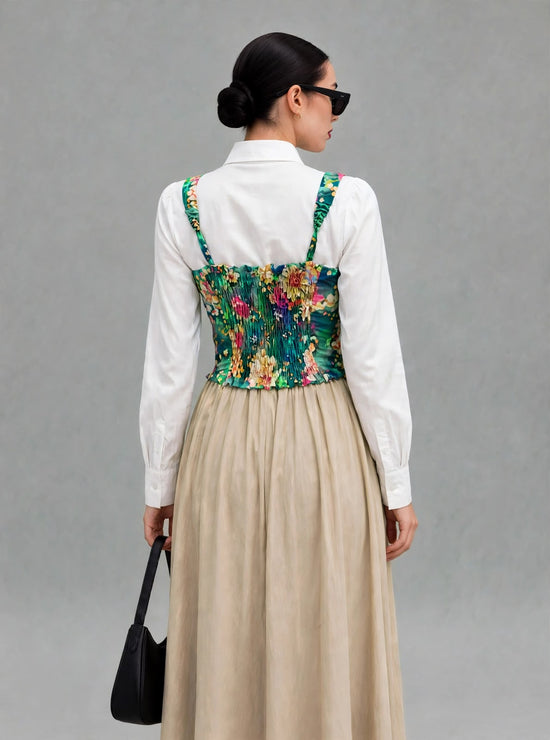 GREEN BEIGE CORSET