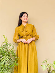 "Golden Meadow"  Premium  Chiffon Shirt