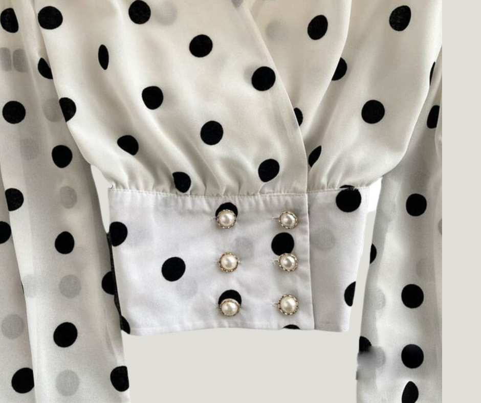 Polka Dot Chiffon Dress