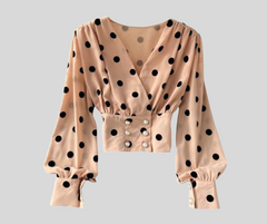 Polka Dot Chiffon Top