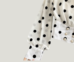 Polka Dot Chiffon Dress