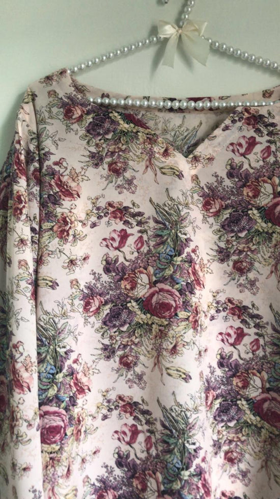 The Romantic Floral Tie-Sleeve Top