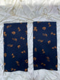 Navy Blue + Copper Leaf