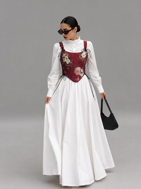 Mahron white Corset