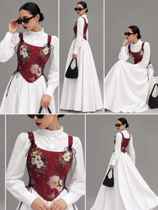 Mahron white Corset