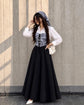 BLACK WHITE GRY CORSET