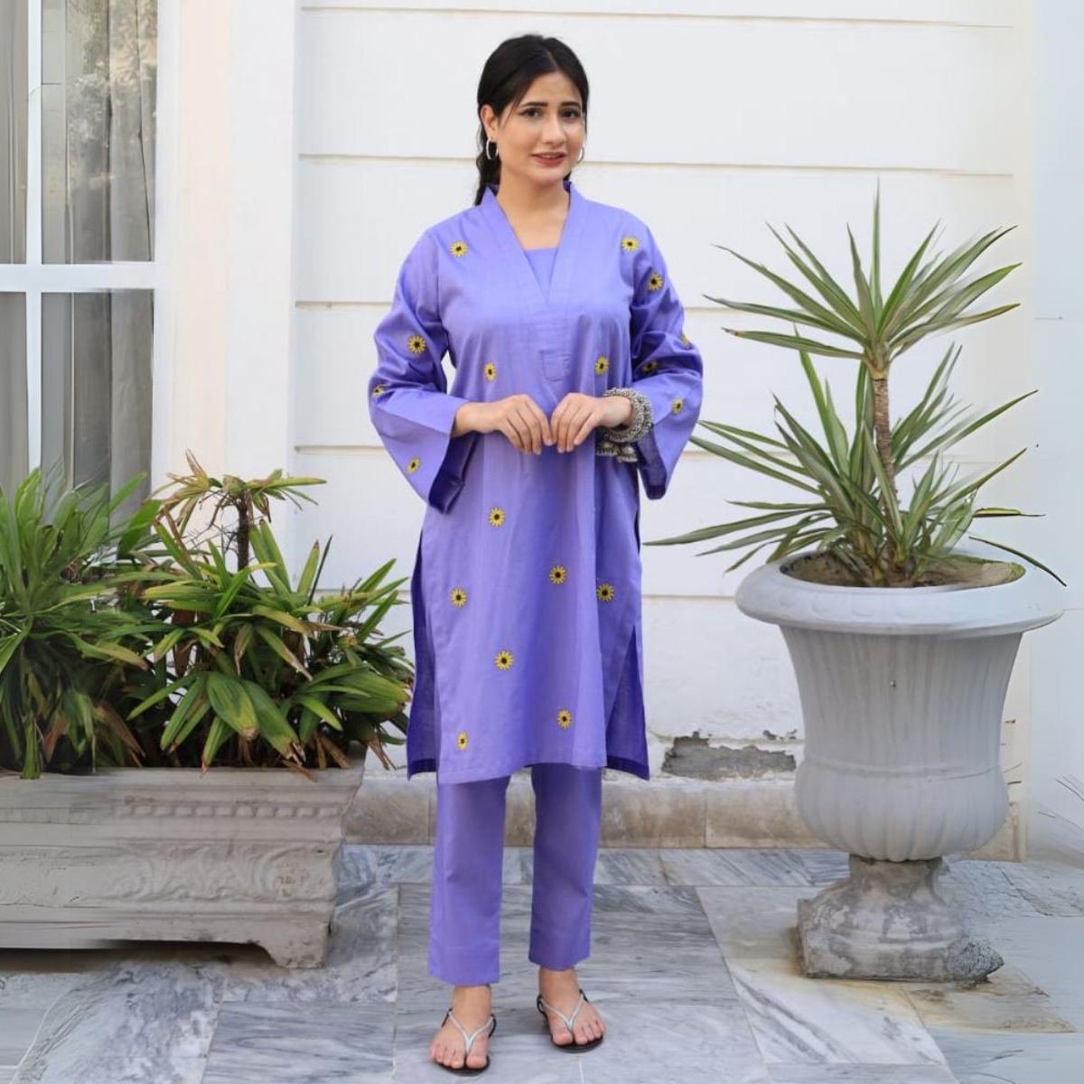 2 PIECE - EMBROIDERED LAWN SUIT