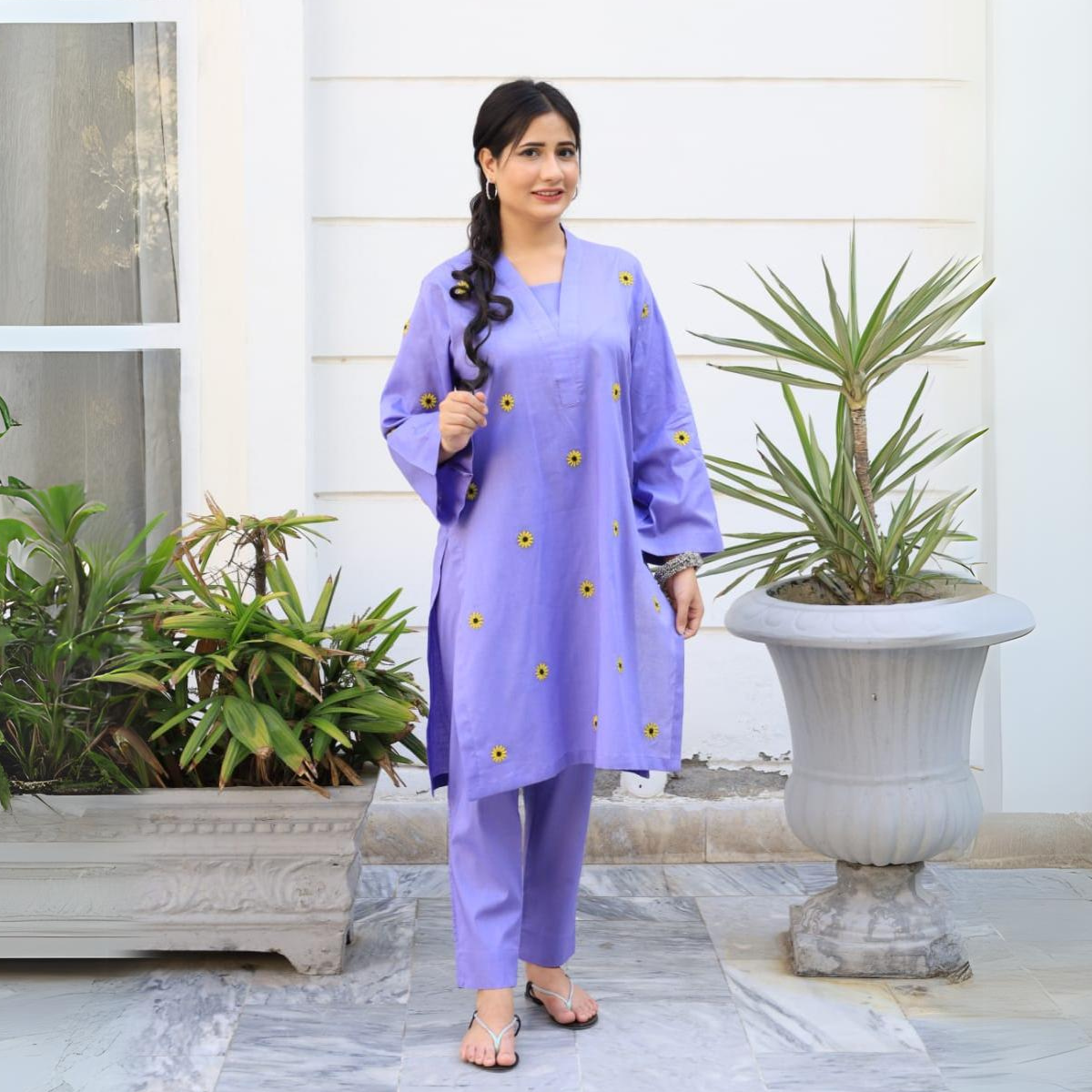 2 PIECE - EMBROIDERED LAWN SUIT