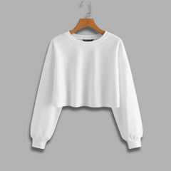 Drop Shoulder Crop Sweatshirt