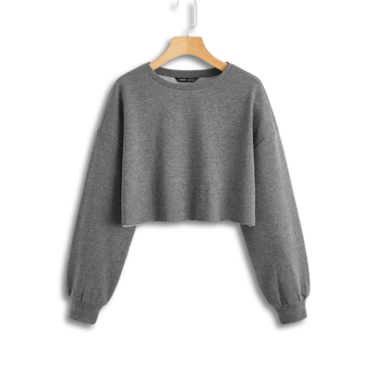 Drop Shoulder Crop Sweatshirt